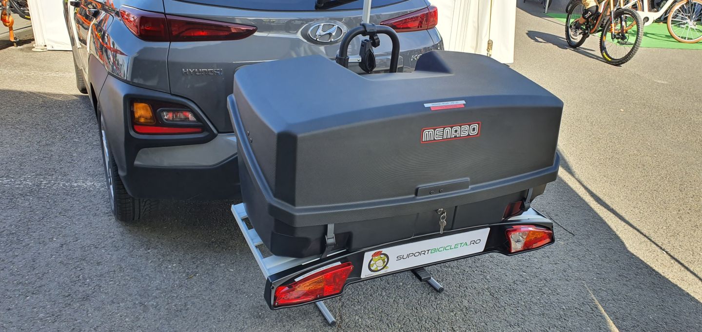 Hyundai Kona cutie portbagaj Menabo Mizar si suport bicicleta
